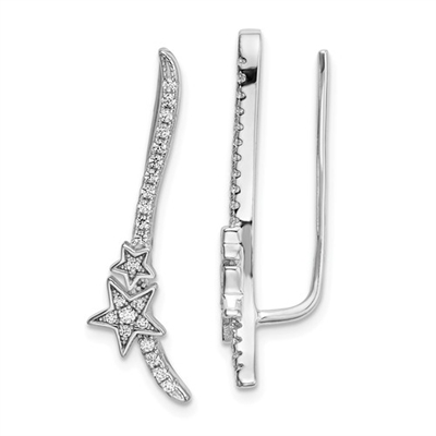 Sterling Silver Ear Climbers - Star