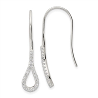 Sterling Silver Cubic Zirconia Threader Earrings
