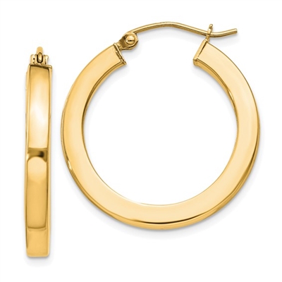 14K Gold-Filled Polished Hoop Earrings