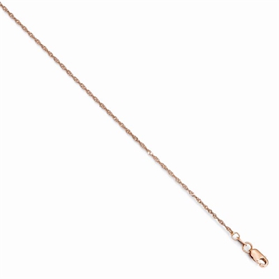 14k Rose Gold Singapore Chain