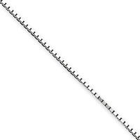 1mm Box Chain-Sterling Silver-24"