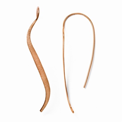 14K Rose Gold Filled S Curve Earrings