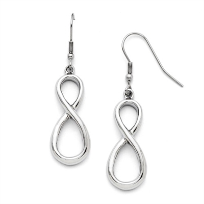 Stainless Steel Infinity Earrings