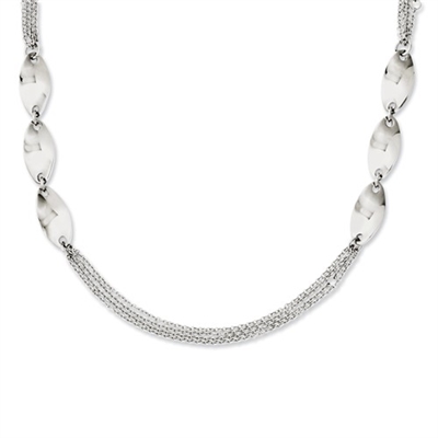 Stainless Steel Multi Strand Necklace