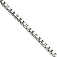 2.4mm Stainless Steel Box Chain- 20"