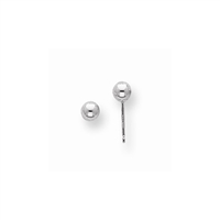 14K White Gold 4mm Polished Ball Post Earring