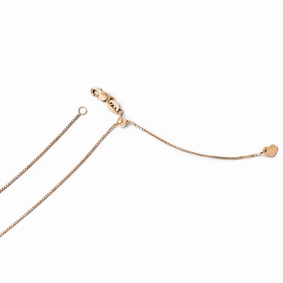 14k Rose Gold Box Adjustable Chain