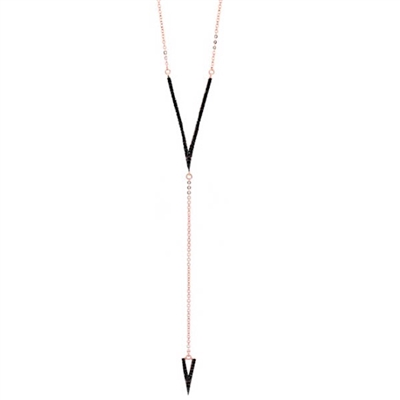 22k Rose Gold Plated Necklace -â€œVYâ€