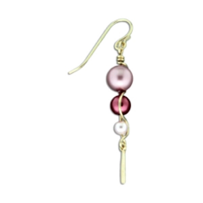 Gold Fill "One Long Climb" Pearl Earrings