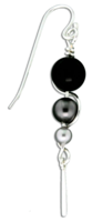 Sterling Silver "One Long Climb" Pearl Earrings