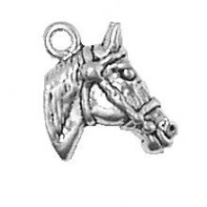 Sterling Silver Charm-3-D Horse Head