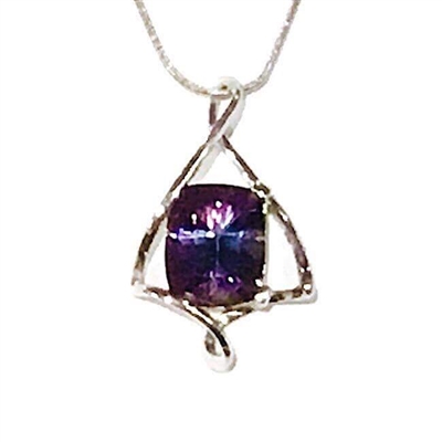 Sterling Silver Pendant/Slide- Mystic Topaz