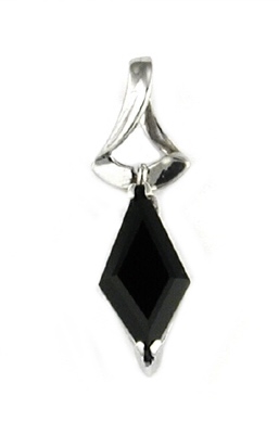 Sterling Silver Pendant/Slide- Black Onyx