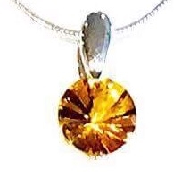 Sterling Silver Pendant- Citrine