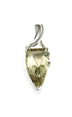 Sterling Silver Pendant/Slide- Lemon Quartz