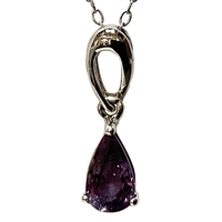 Sterling Silver Pendant/Slide- Alexandrite (Lab-created)