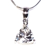 Sterling Silver Pendant/Slide- White Topaz & Diamond