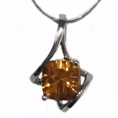 Sterling Silver Pendant/Slide-Citrine