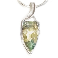 Sterling Silver Pendant-Green Amethyst