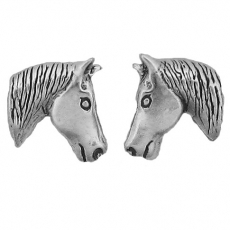 Sterling Silver Post Earring-Horse Head