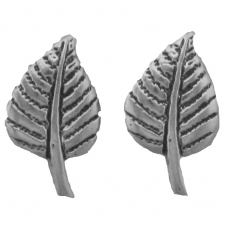 Sterling Silver Post Earring-Aspen Leaf