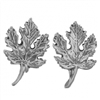 Sterling Silver Post Earring-Maple Leaf