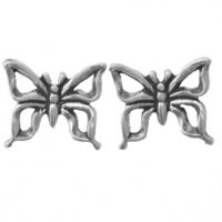 Sterling Silver Post Earring-Butterfly