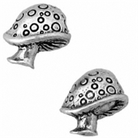 Sterling Silver Post Earring-Mushroom