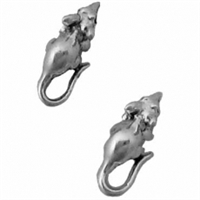 Sterling Silver Post Earring-Mouse