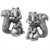 Sterling Silver Post Earring-Squirrel