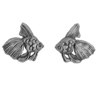 Sterling Silver Post Earring-Angel Fish