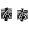 Sterling Silver Post Earring-Treble Cleff