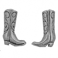 Sterling Silver Post Earring-Cowboy Boot