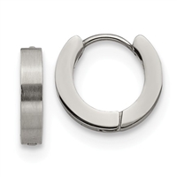 Stainless Steel Hinged Hoop Earrings