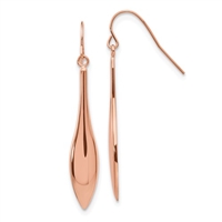 Stainless Steel Rose Gold Plated Drop Earrings