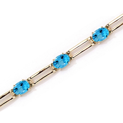 14k Blue Topaz Bracelet