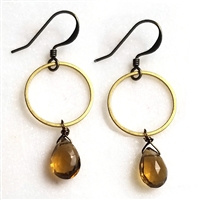 Whisky Quartz Earrings