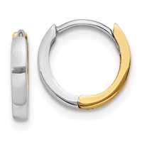 14k Gold Hinged Hoops â€œHuggiesâ€