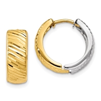 14k Gold Hinged Hoops â€œHuggiesâ€