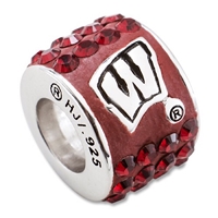 University of Wisconsin-Swarovski Crystal Bead/Charm/Pendant