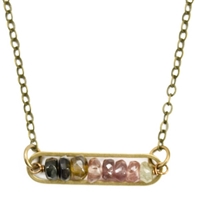 Watermelon Tourmaline Necklace-  Peapod