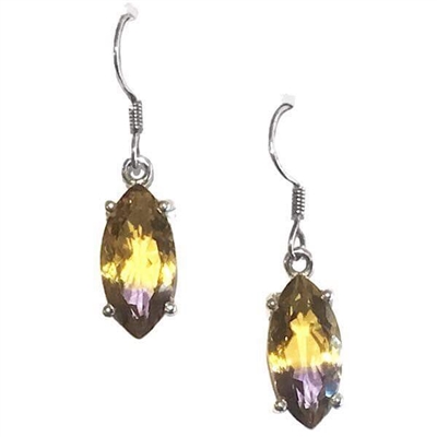 Sterling Silver Drop Earrings - Ametrine