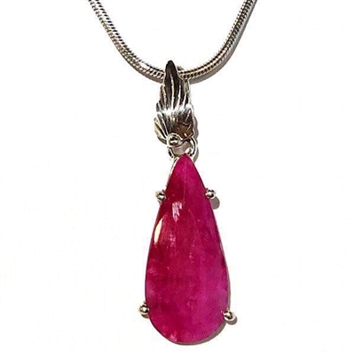 Sterling Silver Pendant- Ruby