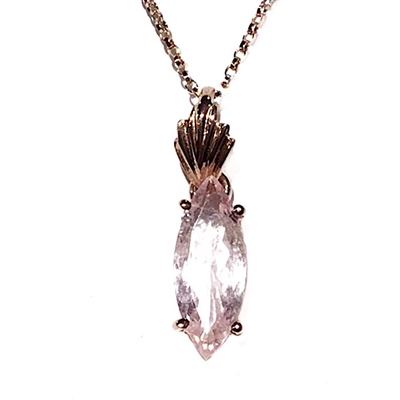 Rose Gold Filled Pendant- Morganite