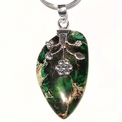 Sterling Silver Pendant/Necklace- Sea Sediment Jasper