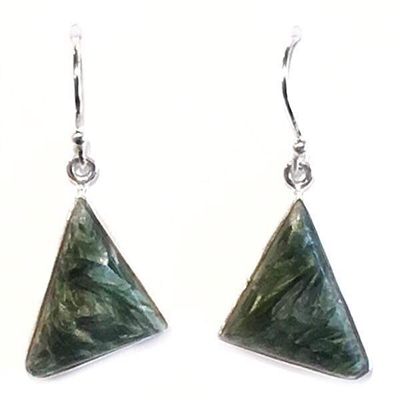 Sterling Silver Dangle Earrings-Seraphinite