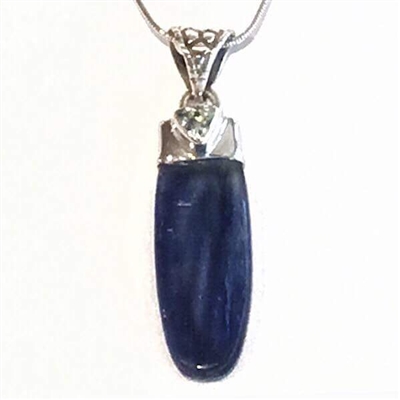 Sterling Silver Pendant- Kyanite & Blue Topaz