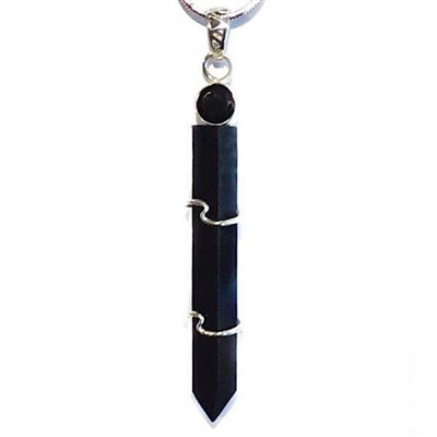 Sterling Silver Pendant/Necklace- Black Onyx