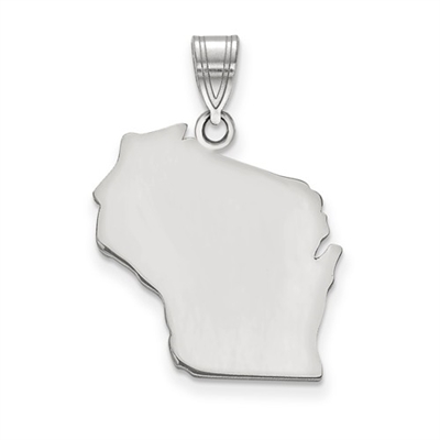 Wisconsin (or ANY State) Pendant- Sterling Silver