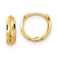 14k Gold Hinged Hoops â€œHuggiesâ€